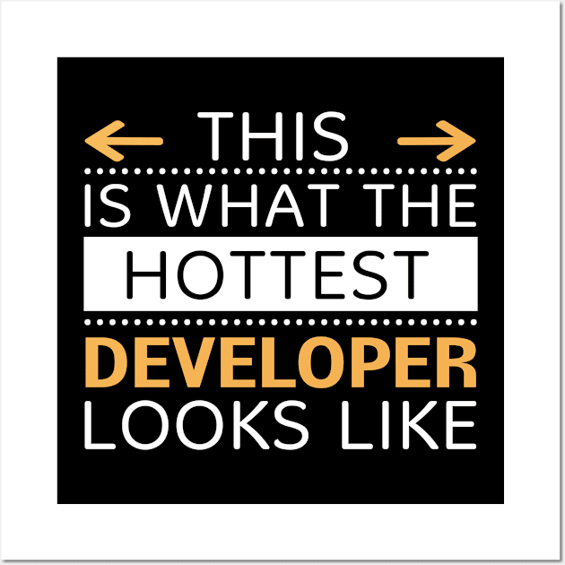 Developer Looks Like Creative Job Typography Design Wall Art by Stylomart